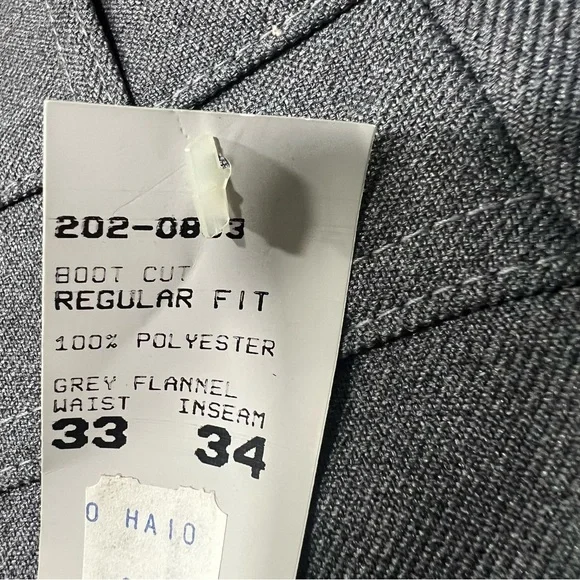 Vintage LEE Riders Gray Polyester Boot JEANS Deadstock USA Made Size 33x34 NOS